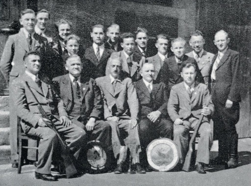 Schützenverein kurz nach der Wiedergründung in den 1960er Jahren